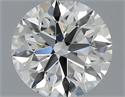 Natural Diamond 0.52 Carats, Round with Excellent Cut, J Color, VS2 Clarity and Certified by GIA