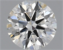 Natural Diamond 0.44 Carats, Round with Excellent Cut, J Color, VS2 Clarity and Certified by GIA