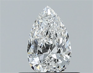 Picture of Natural Diamond 0.40 Carats, Pear with  Cut, E Color, VVS2 Clarity and Certified by GIA