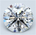 Natural Diamond 2.51 Carats, Round with Excellent Cut, E Color, VVS2 Clarity and Certified by GIA