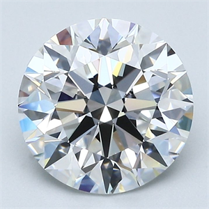 Picture of Natural Diamond 2.51 Carats, Round with Excellent Cut, E Color, VVS2 Clarity and Certified by GIA