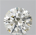 Natural Diamond 3.01 Carats, Round with Excellent Cut, J Color, IF Clarity and Certified by IGI