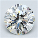 Natural Diamond 2.01 Carats, Round with Excellent Cut, I Color, VVS2 Clarity and Certified by GIA