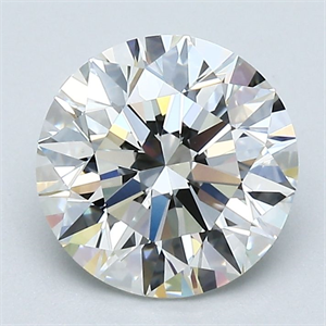 Picture of Natural Diamond 2.01 Carats, Round with Excellent Cut, I Color, VVS2 Clarity and Certified by GIA