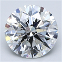 Natural Diamond 2.53 Carats, Round with Excellent Cut, E Color, SI1 Clarity and Certified by GIA