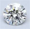 Natural Diamond 2.01 Carats, Round with Excellent Cut, F Color, SI1 Clarity and Certified by GIA