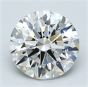 Natural Diamond 2.34 Carats, Round with Excellent Cut, H Color, VS2 Clarity and Certified by GIA