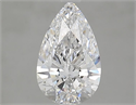 Natural Diamond 1.50 Carats, Pear with  Cut, D Color, SI1 Clarity and Certified by GIA