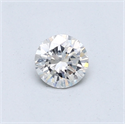 Natural Diamond 0.40 Carats, Round with Very Good Cut, G Color, I1 Clarity and Certified by GIA