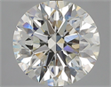 Natural Diamond 2.61 Carats, Round with Excellent Cut, J Color, SI2 Clarity and Certified by GIA