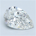 Natural Diamond 1.21 Carats, Pear with  Cut, F Color, VS1 Clarity and Certified by GIA