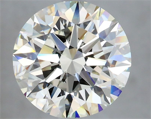 Picture of Natural Diamond 3.00 Carats, Round with Excellent Cut, K Color, VS2 Clarity and Certified by GIA