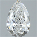 Natural Diamond 1.00 Carats, Pear with  Cut, E Color, VS2 Clarity and Certified by GIA