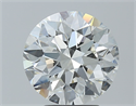 Natural Diamond 3.42 Carats, Round with Excellent Cut, H Color, VVS2 Clarity and Certified by GIA