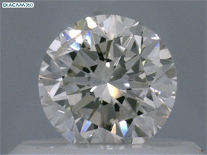 Picture of Natural Diamond 0.41 Carats, Round with Good Cut, I Color, I1 Clarity and Certified by GIA