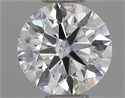 Natural Diamond 0.46 Carats, Round with Excellent Cut, F Color, SI1 Clarity and Certified by GIA