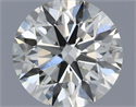 Natural Diamond 0.50 Carats, Round with Excellent Cut, I Color, VVS2 Clarity and Certified by IGI