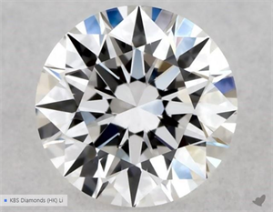 Picture of Natural Diamond 0.40 Carats, Round with Excellent Cut, E Color, VS1 Clarity and Certified by GIA