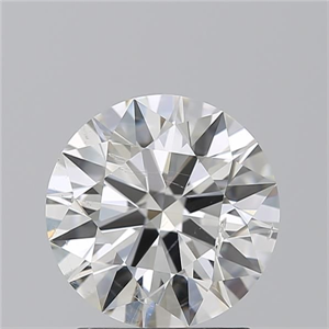 Picture of Natural Diamond 2.01 Carats, Round with Excellent Cut, H Color, SI2 Clarity and Certified by GIA