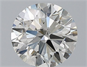 Natural Diamond 1.71 Carats, Round with Excellent Cut, I Color, SI1 Clarity and Certified by GIA