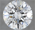 Natural Diamond 2.01 Carats, Round with Excellent Cut, H Color, VS1 Clarity and Certified by GIA