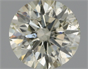 Natural Diamond 0.72 Carats, Round with Excellent Cut, J Color, SI2 Clarity and Certified by IGI