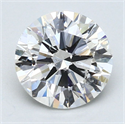 Natural Diamond 2.20 Carats, Round with Excellent Cut, H Color, SI2 Clarity and Certified by GIA