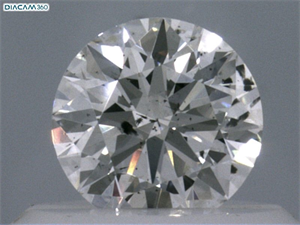 Picture of Natural Diamond 0.40 Carats, Round with Excellent Cut, H Color, I1 Clarity and Certified by GIA