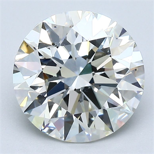 Picture of Natural Diamond 3.09 Carats, Round with Excellent Cut, J Color, VS2 Clarity and Certified by GIA