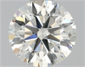 Natural Diamond 0.50 Carats, Round with Excellent Cut, J Color, VS2 Clarity and Certified by GIA