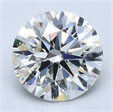 Natural Diamond 2.01 Carats, Round with Excellent Cut, H Color, VS2 Clarity and Certified by GIA