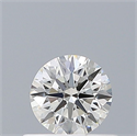 Natural Diamond 0.41 Carats, Round with Excellent Cut, H Color, IF Clarity and Certified by GIA