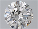 Natural Diamond 1.93 Carats, Round with Excellent Cut, F Color, VVS1 Clarity and Certified by GIA