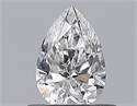 Natural Diamond 0.50 Carats, Pear with  Cut, D Color, VVS2 Clarity and Certified by GIA