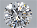 Natural Diamond 2.01 Carats, Round with Excellent Cut, E Color, VVS1 Clarity and Certified by GIA