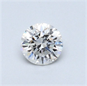 Natural Diamond 0.42 Carats, Round with Very Good Cut, F Color, SI1 Clarity and Certified by GIA