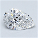 Natural Diamond 1.51 Carats, Pear with  Cut, D Color, VVS1 Clarity and Certified by GIA