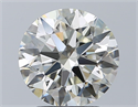 Natural Diamond 2.50 Carats, Round with Excellent Cut, J Color, VVS2 Clarity and Certified by IGI