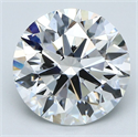 Natural Diamond 3.11 Carats, Round with Excellent Cut, F Color, VS1 Clarity and Certified by GIA