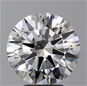 Natural Diamond 4.07 Carats, Round with Excellent Cut, F Color, VS2 Clarity and Certified by GIA