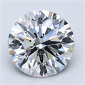 Natural Diamond 3.12 Carats, Round with Excellent Cut, E Color, SI2 Clarity and Certified by GIA