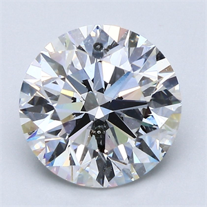 Picture of Natural Diamond 3.12 Carats, Round with Excellent Cut, E Color, SI2 Clarity and Certified by GIA