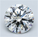 Natural Diamond 3.03 Carats, Round with Excellent Cut, G Color, SI2 Clarity and Certified by GIA