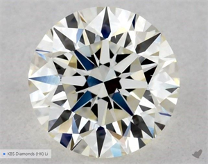 Picture of Natural Diamond 0.50 Carats, Round with Excellent Cut, K Color, VVS2 Clarity and Certified by GIA