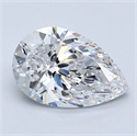 Natural Diamond 1.51 Carats, Pear with  Cut, D Color, VS1 Clarity and Certified by GIA