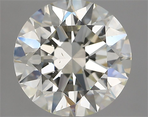 Picture of Natural Diamond 3.01 Carats, Round with Excellent Cut, K Color, VS2 Clarity and Certified by GIA