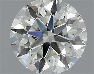 Picture of Natural Diamond 0.55 Carats, Round with Excellent Cut, K Color, VVS2 Clarity and Certified by GIA