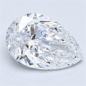 Picture of Natural Diamond 2.50 Carats, Pear with  Cut, D Color, SI2 Clarity and Certified by GIA