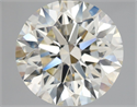 Natural Diamond 3.51 Carats, Round with Excellent Cut, K Color, VS1 Clarity and Certified by IGI