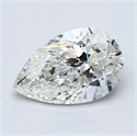 Natural Diamond 1.70 Carats, Pear with  Cut, I Color, SI2 Clarity and Certified by GIA